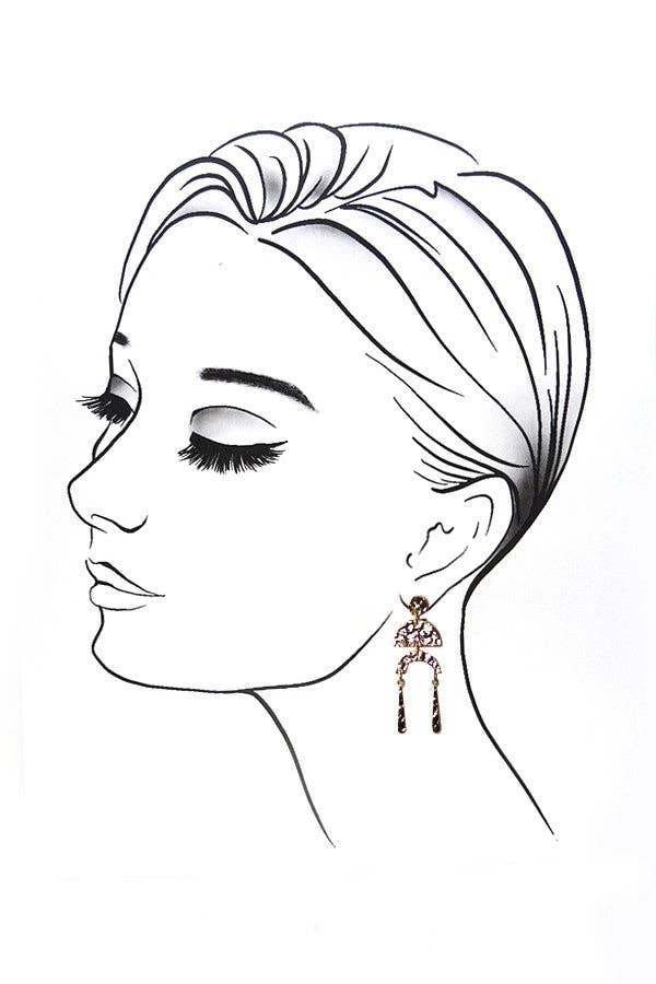 MINI HAMMERED GEO DROP EARRINGS | GOLD