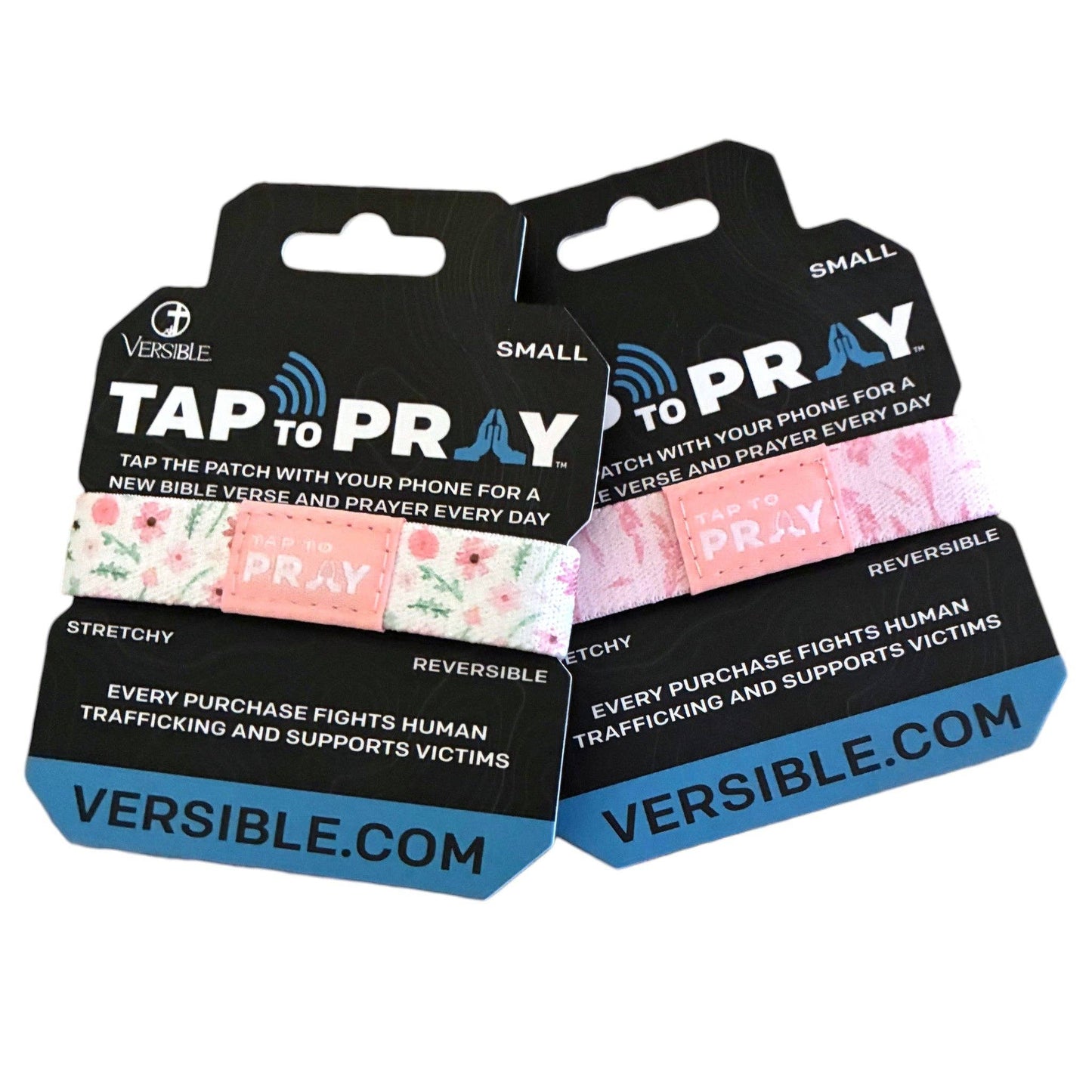 Tap To Pray® Wristband – Meadows - White: Medium