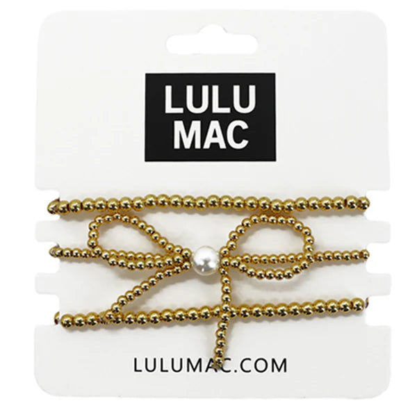 Lulu Mac-Gold bow bracelet