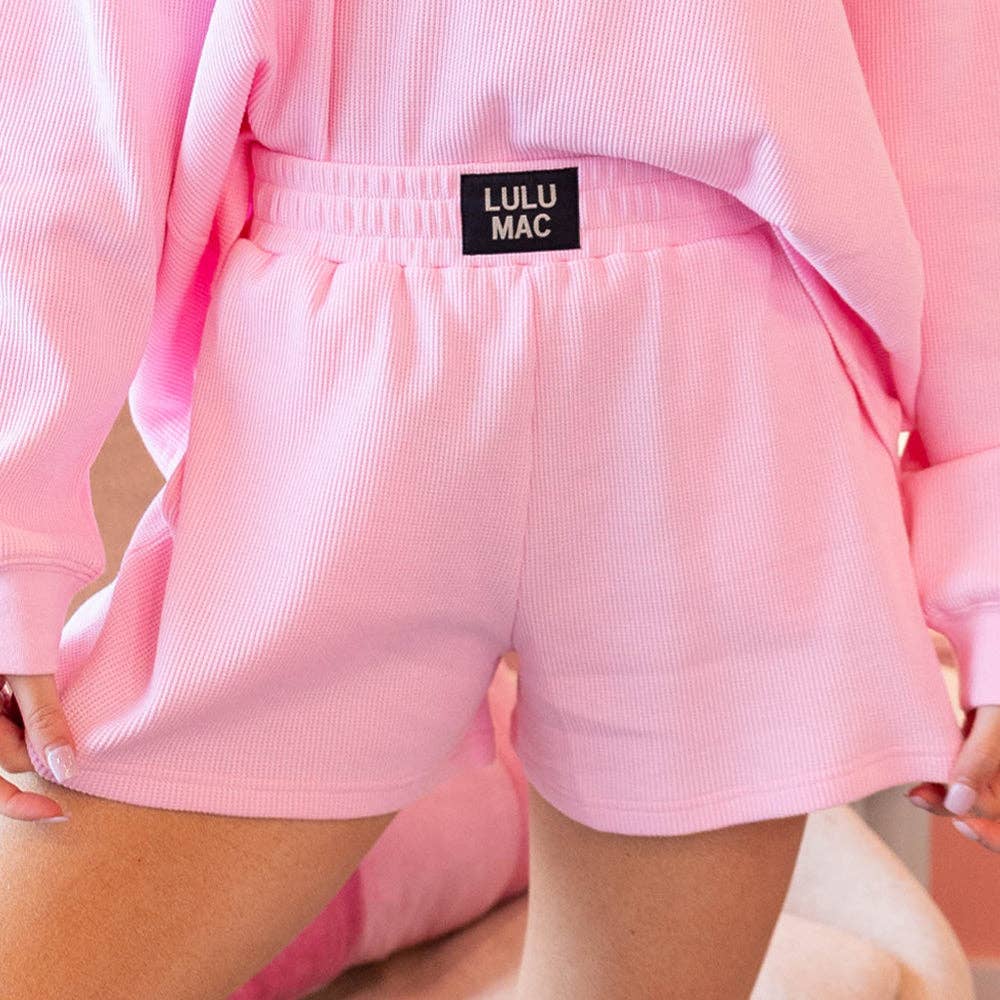 LM-WAFFLE SHORT-LIGHT PINK