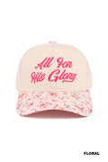All for his Glory Hat-Floral