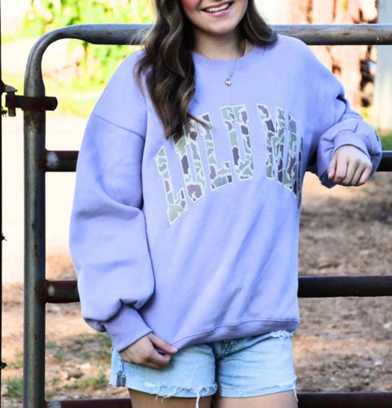 LM-Camo Lavender Sweatshirt