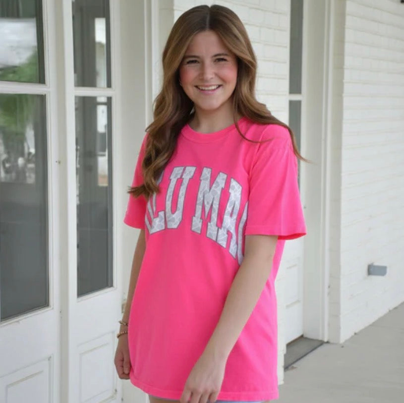 LM-Neon Pink Camo Tee