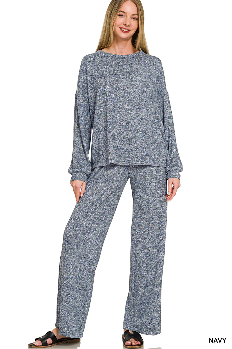 Soft Long Sleeve Set - Navy