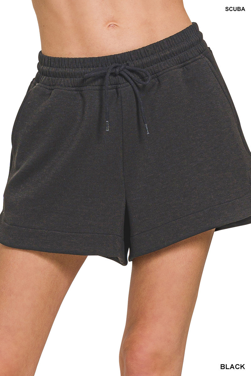 Black Scuba Shorts
