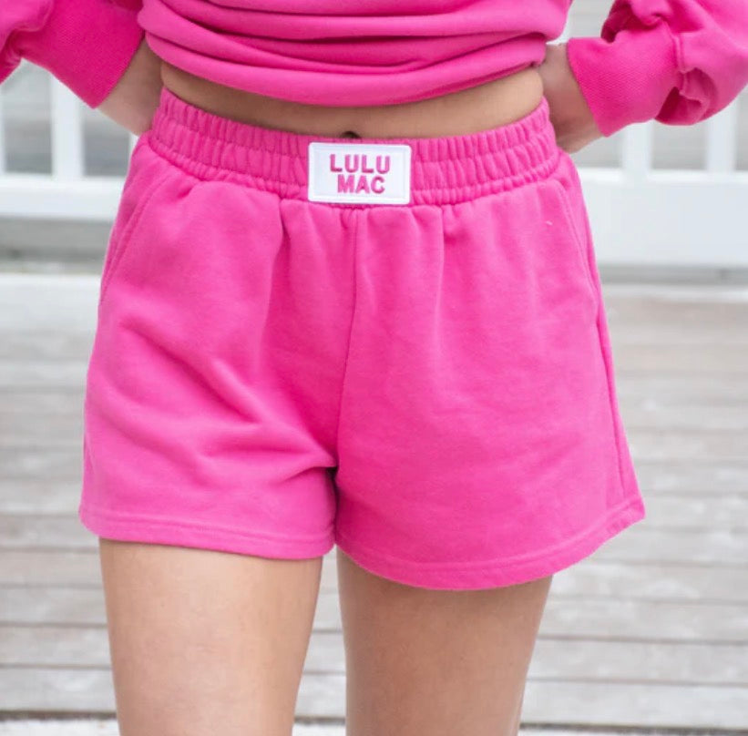 LM-Hot Pink Terry Cloth Shorts
