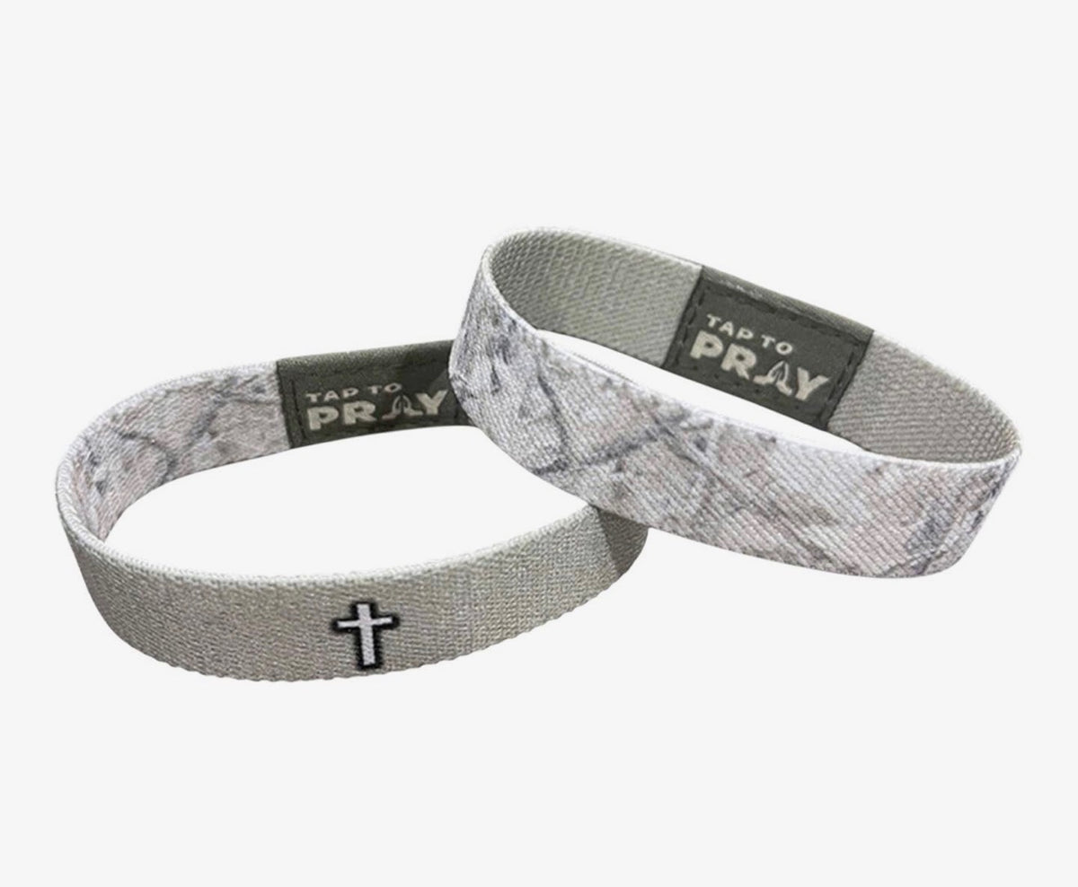 Tap To Pray® Wristband - Forest Camo Drift