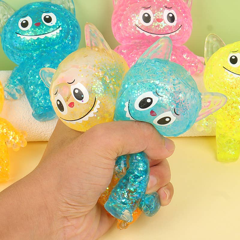 Glitter hello kitty squishy toy