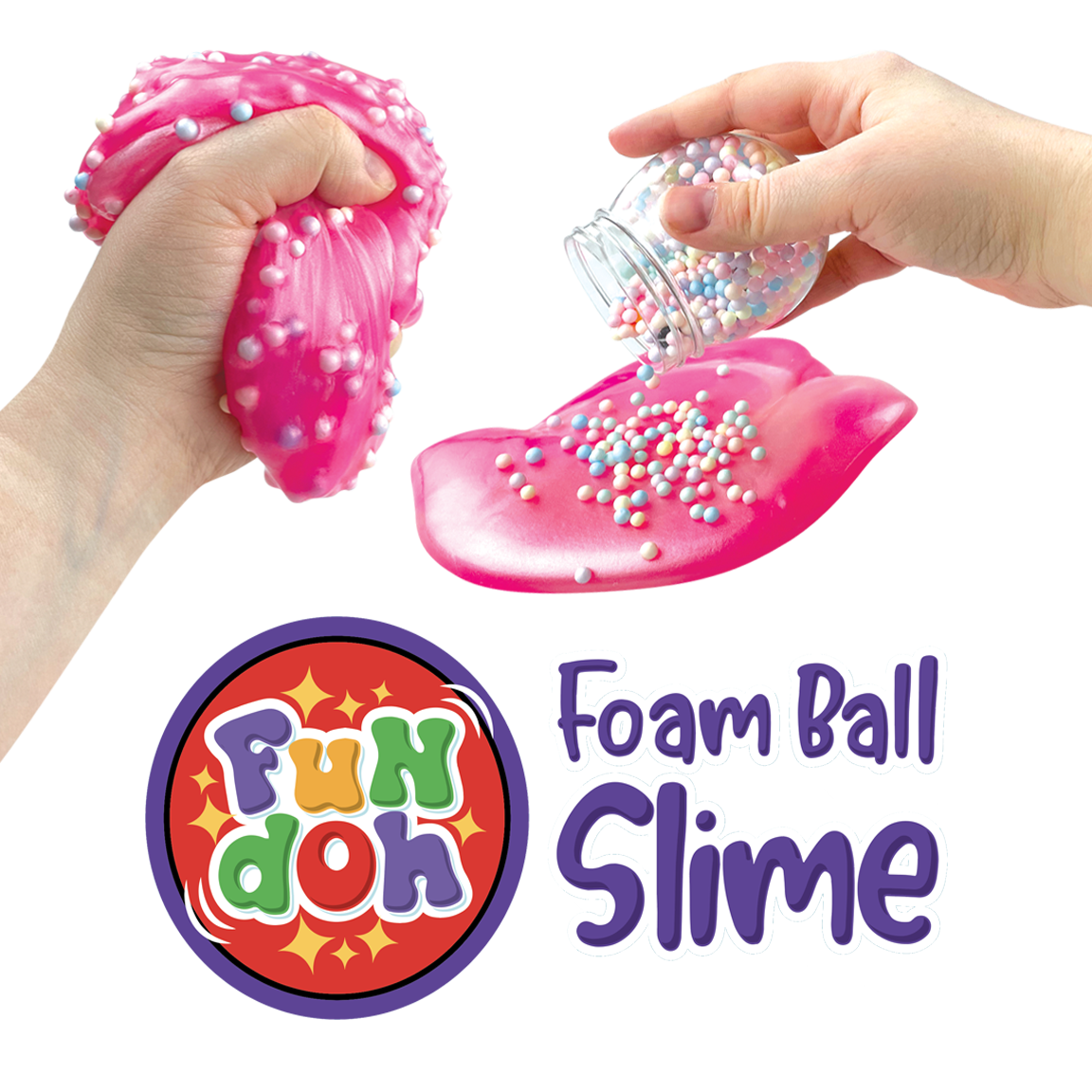 Fun Doh Fidget Foam Ball Crunchy Slime Sensory Toy