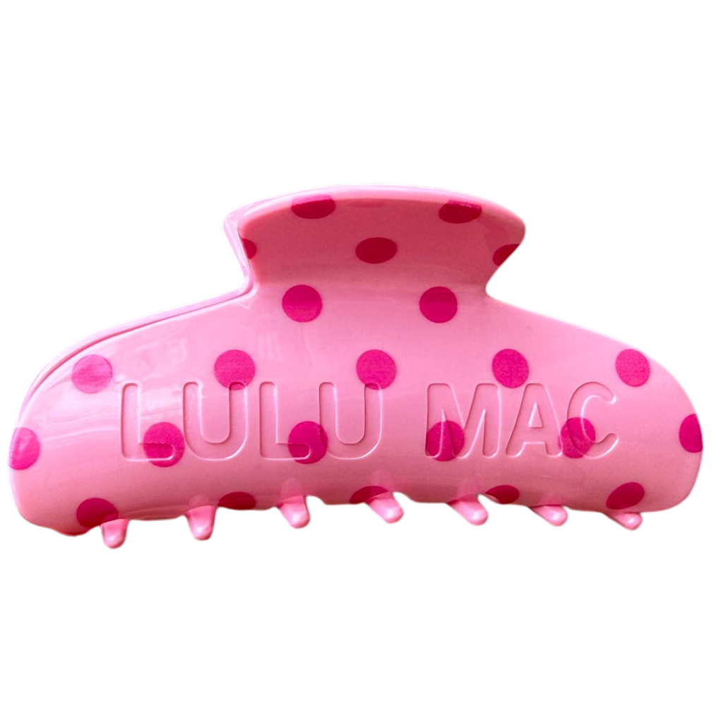 LM-HAIR CLIP Pink/Hot Pink Dot