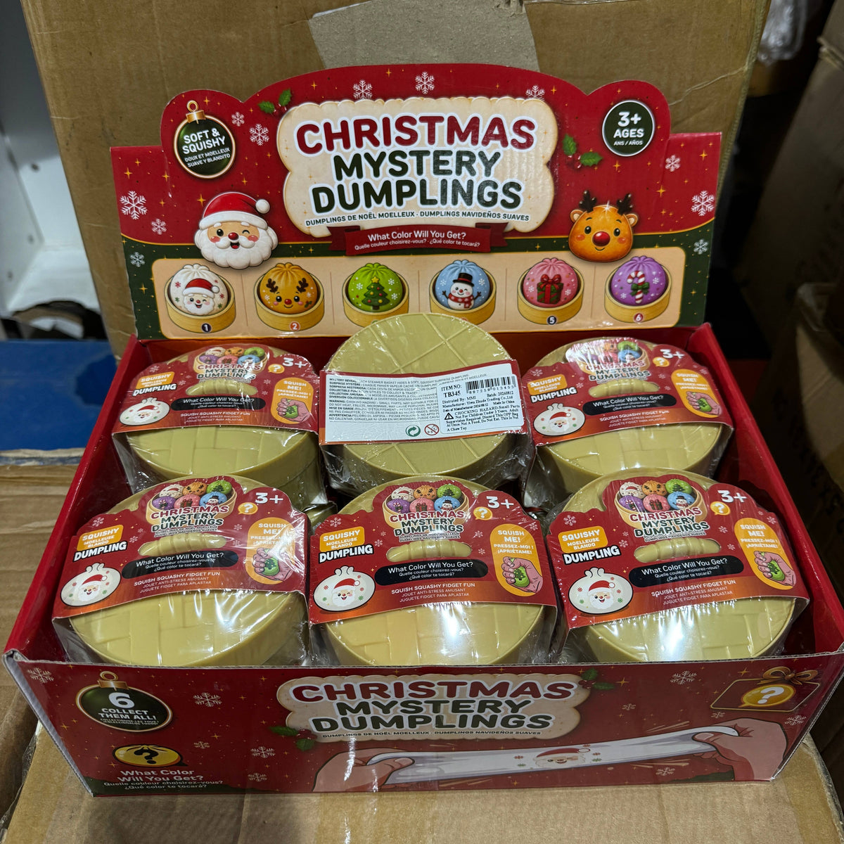 WRAPPED Christmas Themed Solid Dumpling Toy