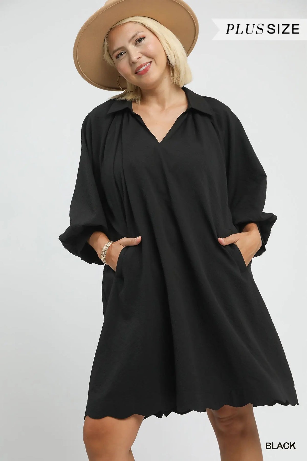 Black Scalloped Dress