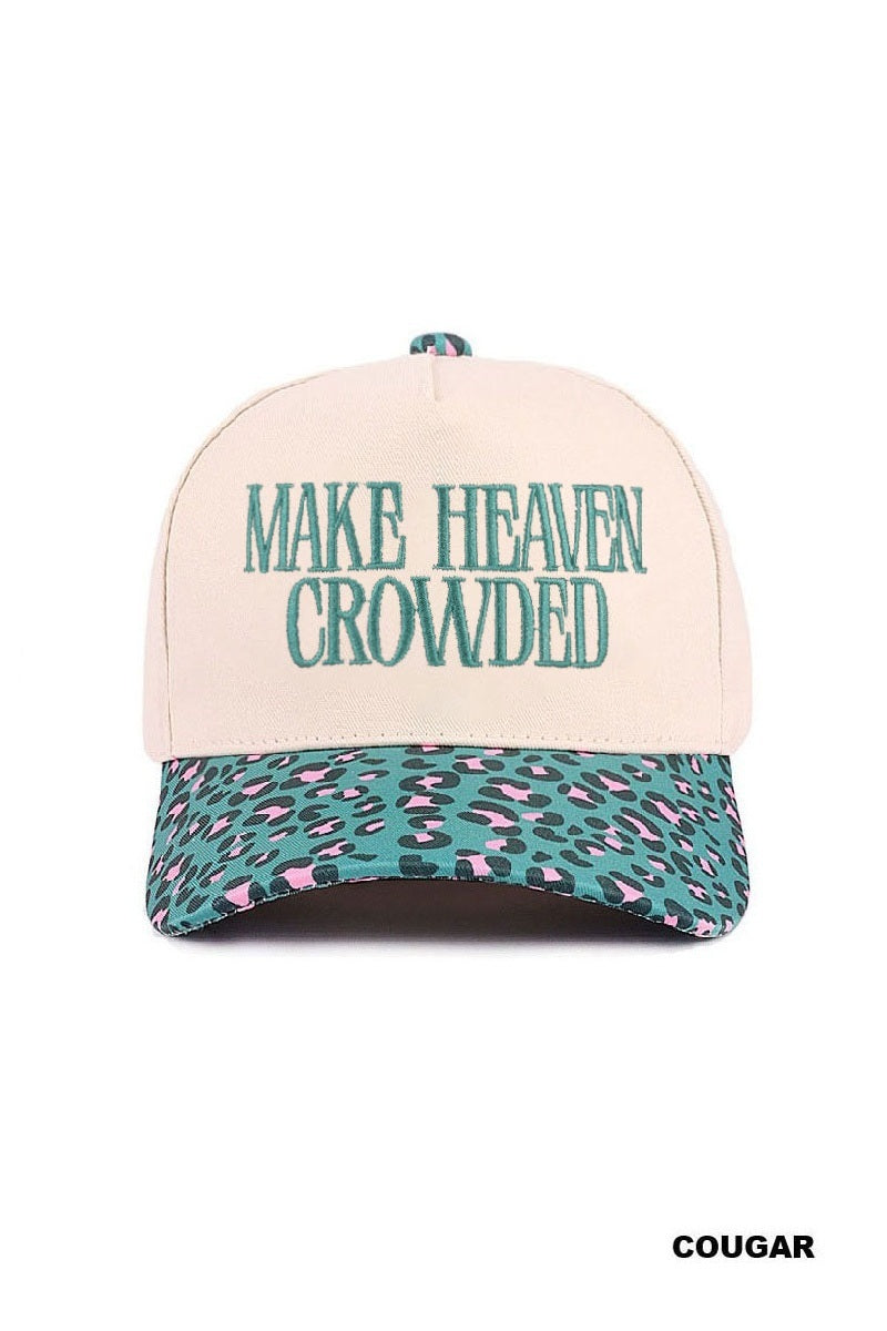 Make Heaven Crowded Hat-Teal Cougar