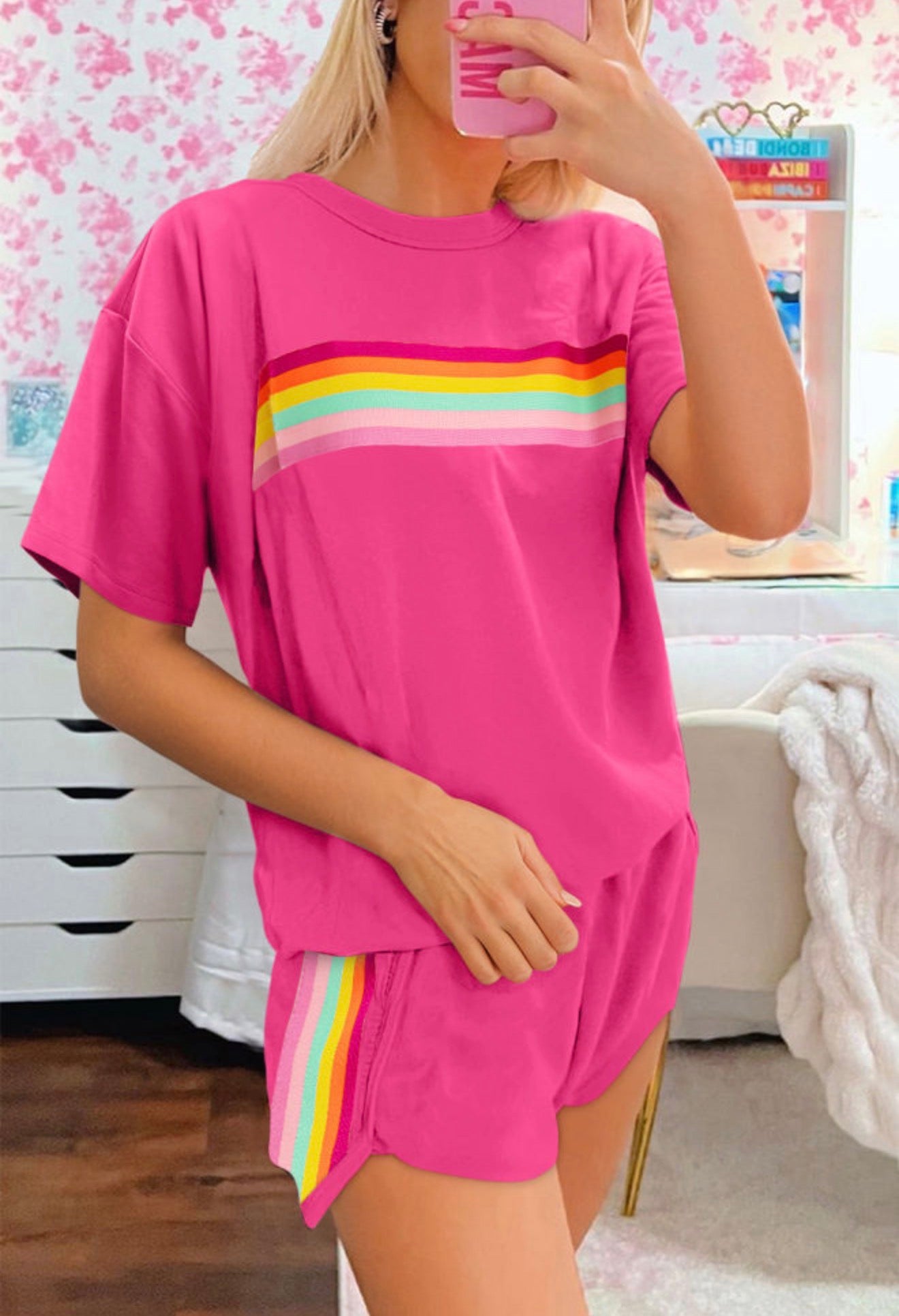 Rose Striped Detail Set