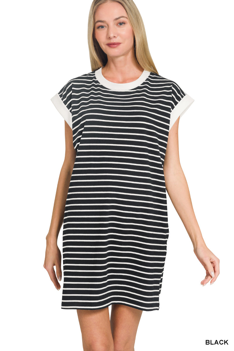 Black Striped Dress