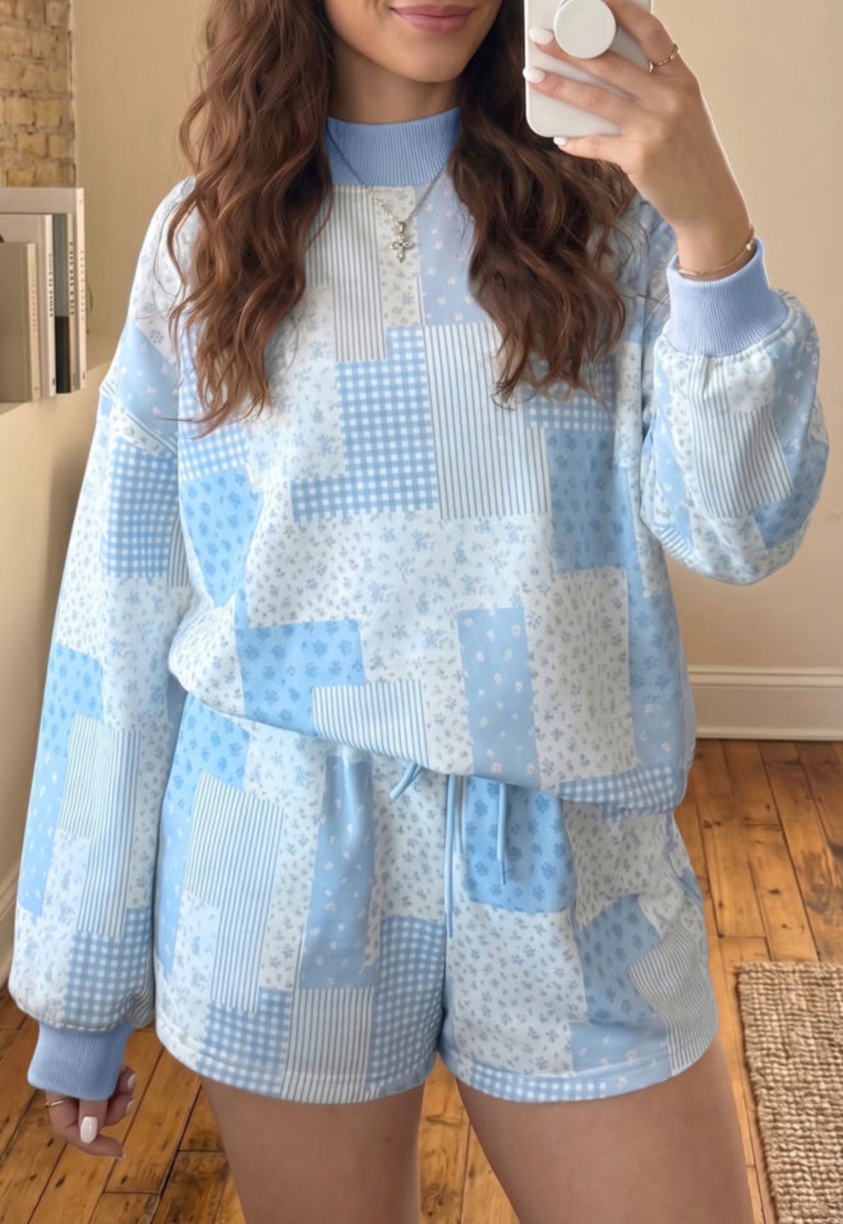 Sky Patchwork LS Set