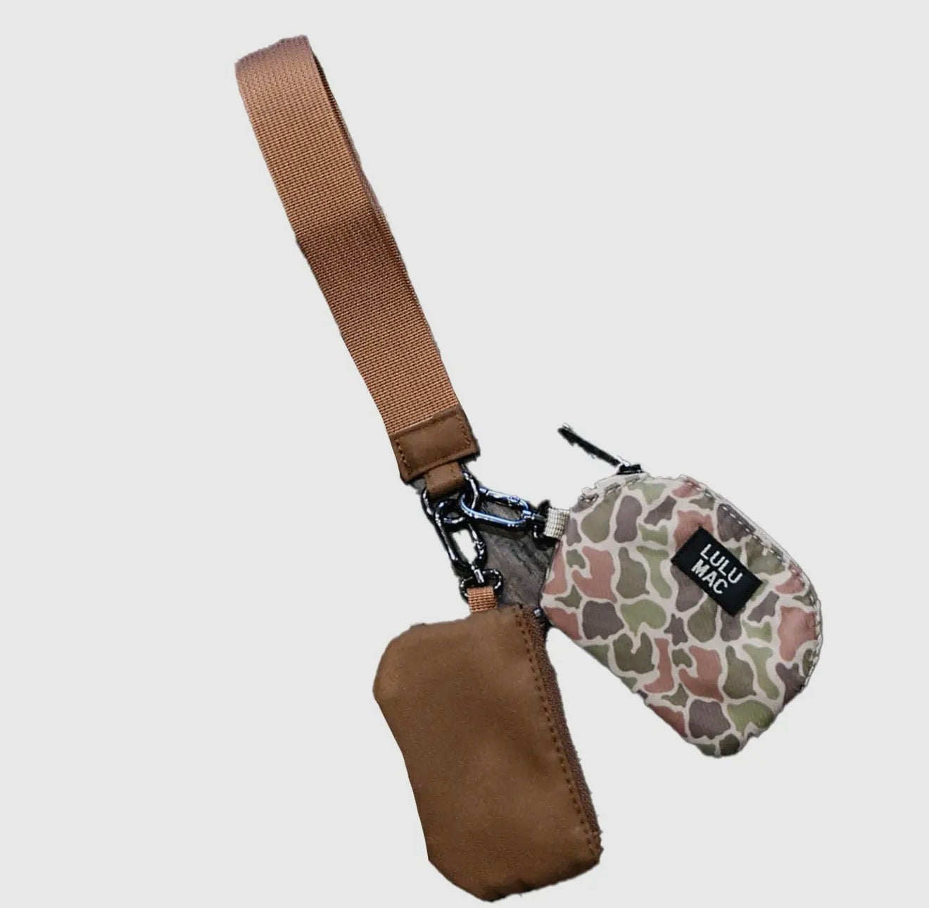 LM- Dark Camo/Brown Lulu Mac Double Pouch Wristlets