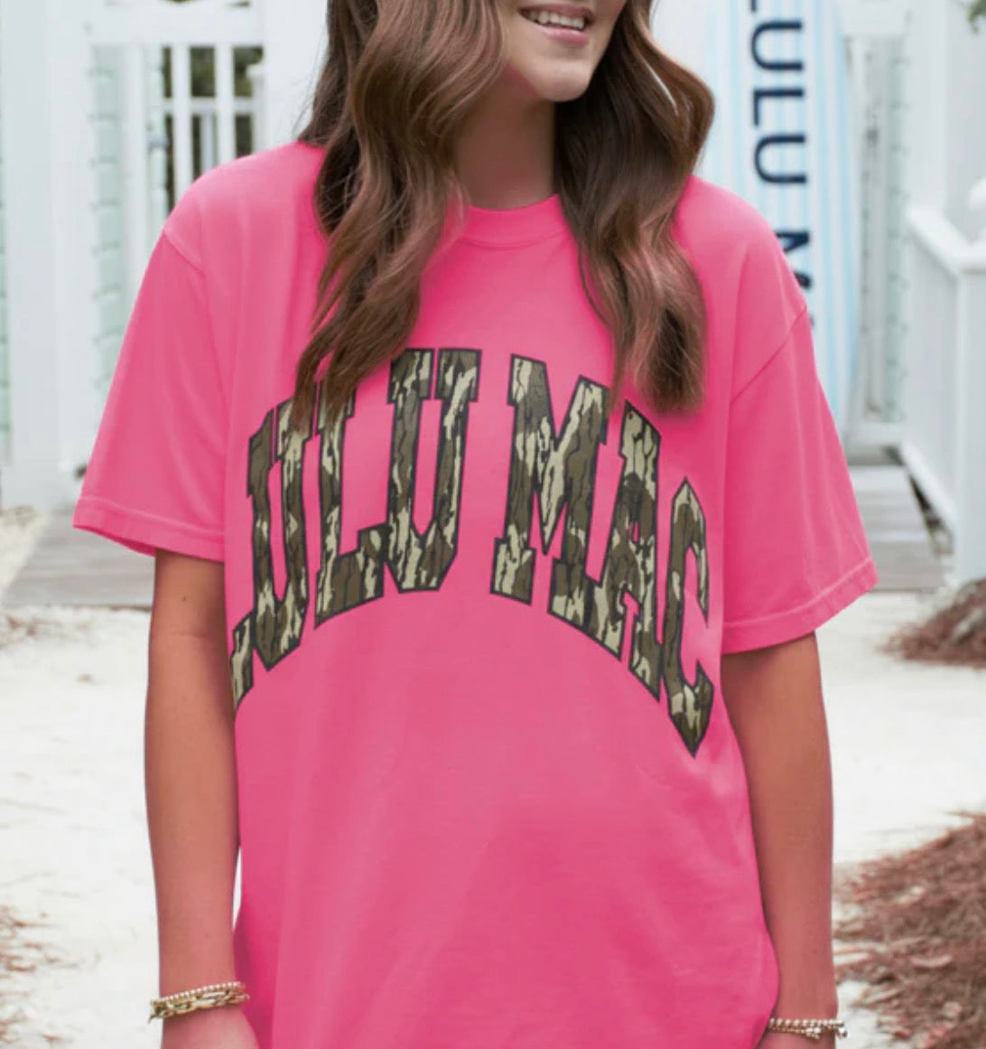 LM-Neon Pink Camo Tee