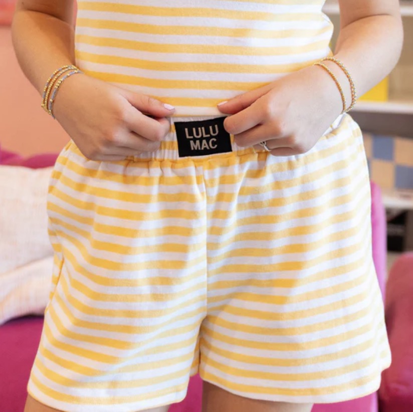 LM-Yellow Striped Shorts