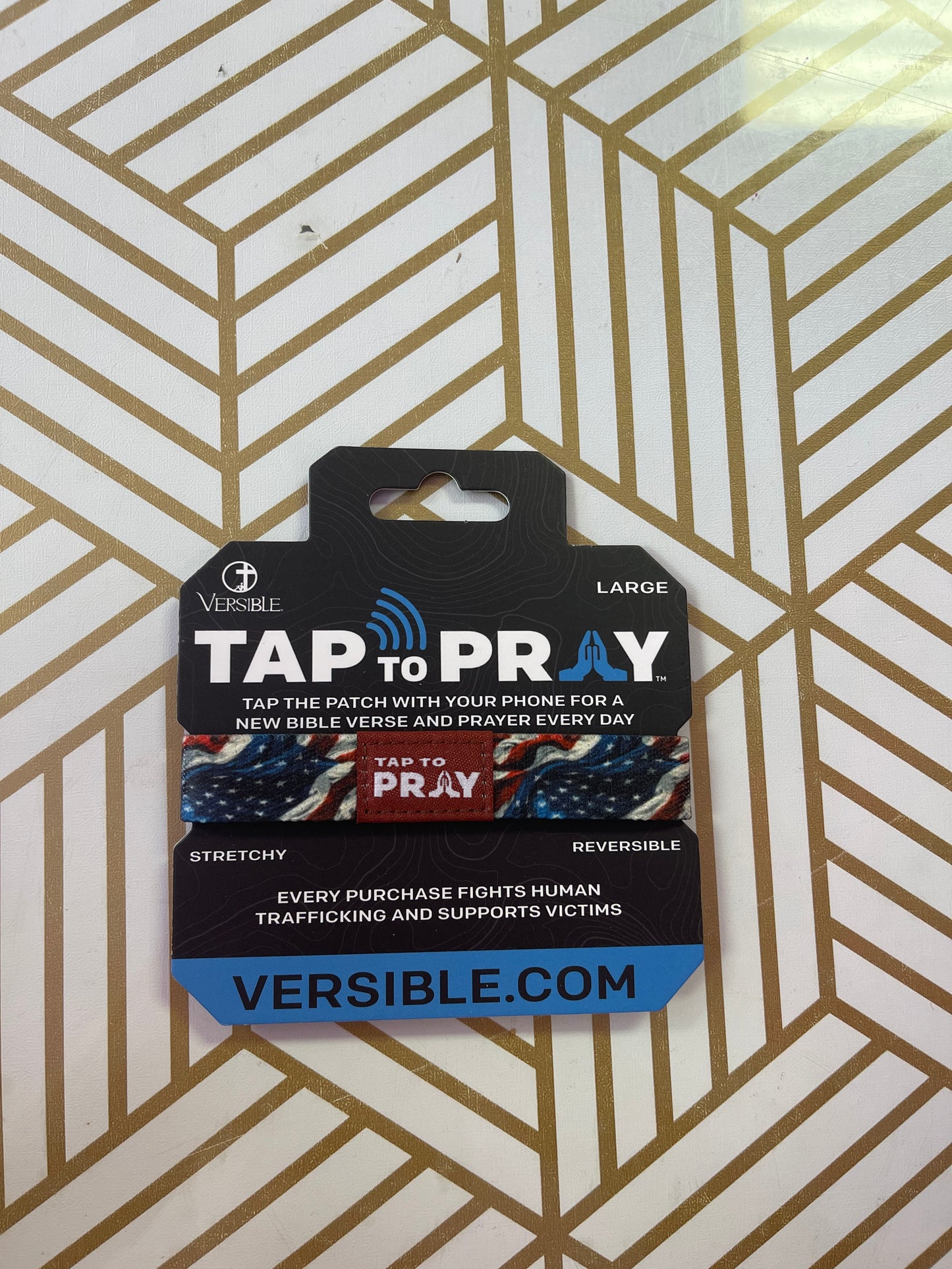 Tap To Pray® Wristband - Patriot - Large
