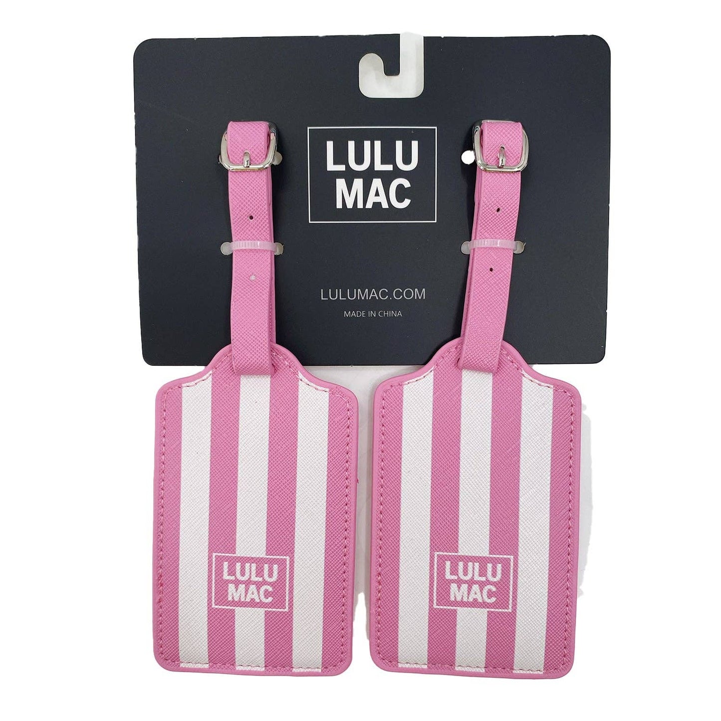 LM-BUGGLEGUM/WHITE STRIPE LUGGAGE TAG