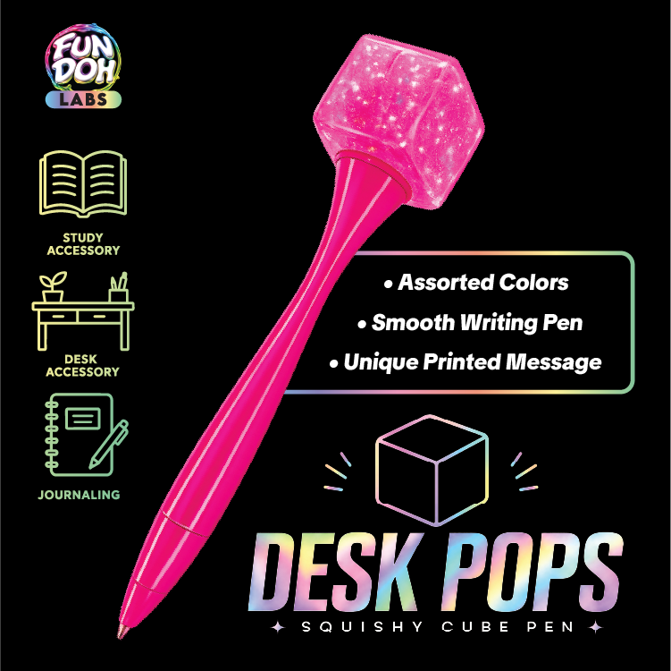 Desk Pops Squishy Cube Pen