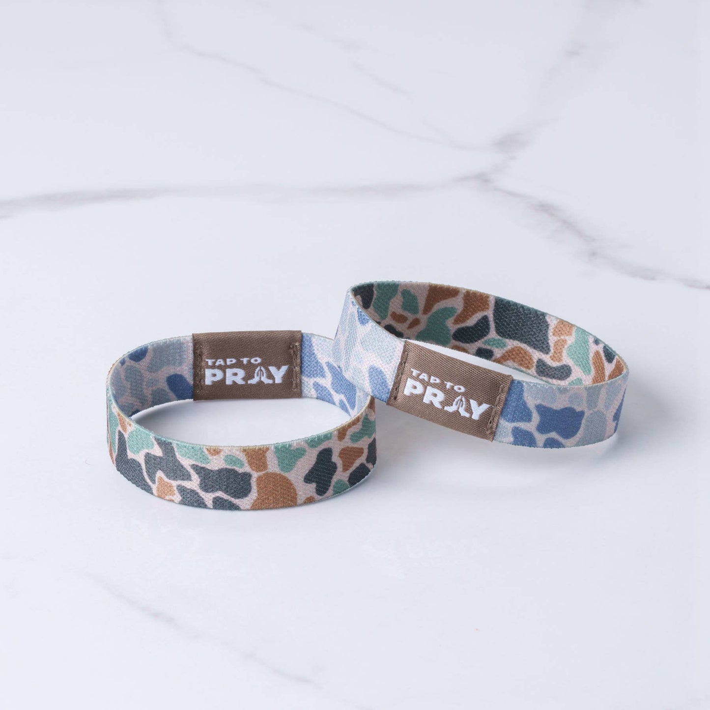 Tap To Pray™ Wristbands - River Rock Camo Classic & Sage: / River Rock Camo Class / Sage