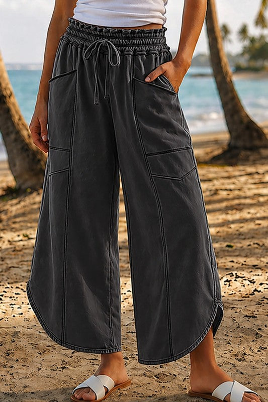 Black Mineral Relaxed Pocket Pants