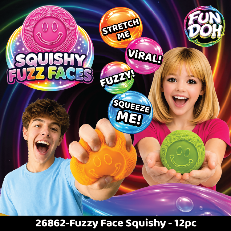 Fun Doh Fuzzy Face Squishy Sensory Toy