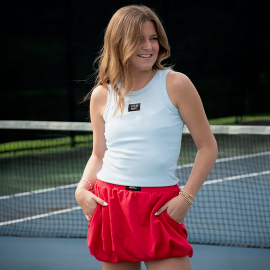 LM-Red Bubble Skirt