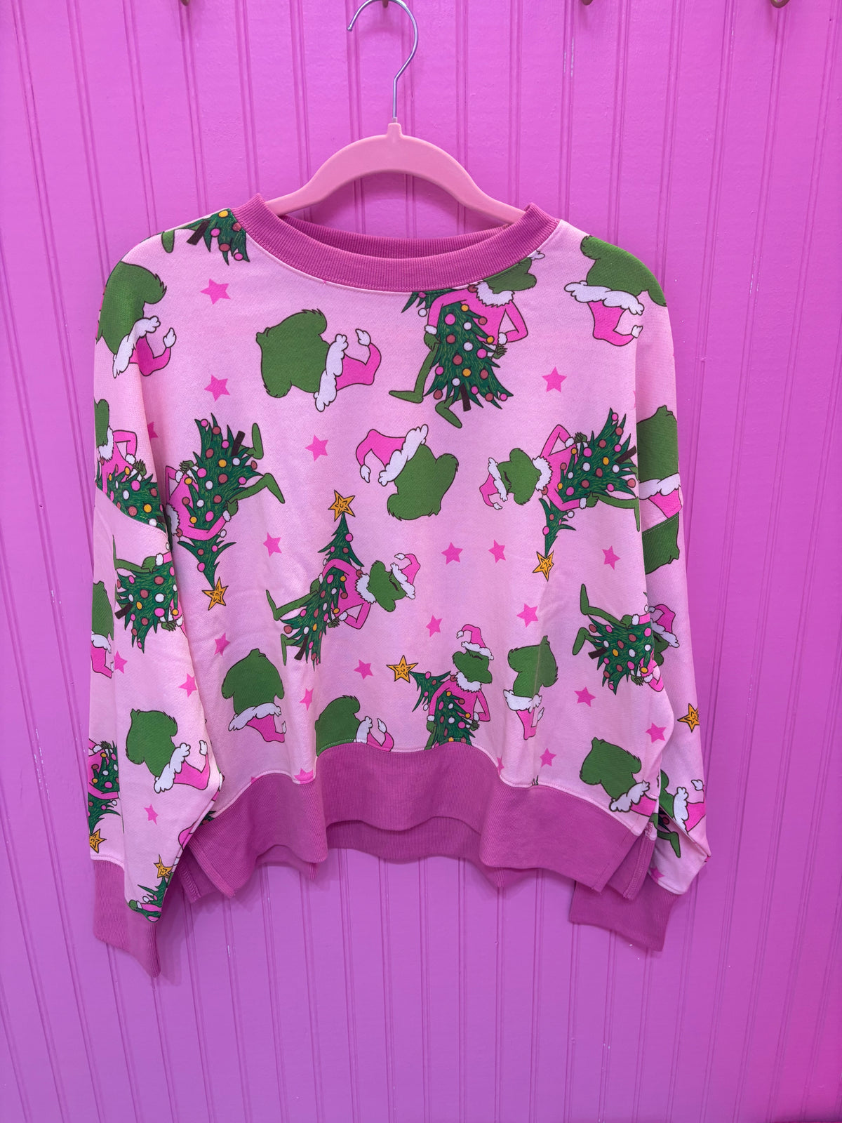 Merry Mischief Pink Sweatshirt