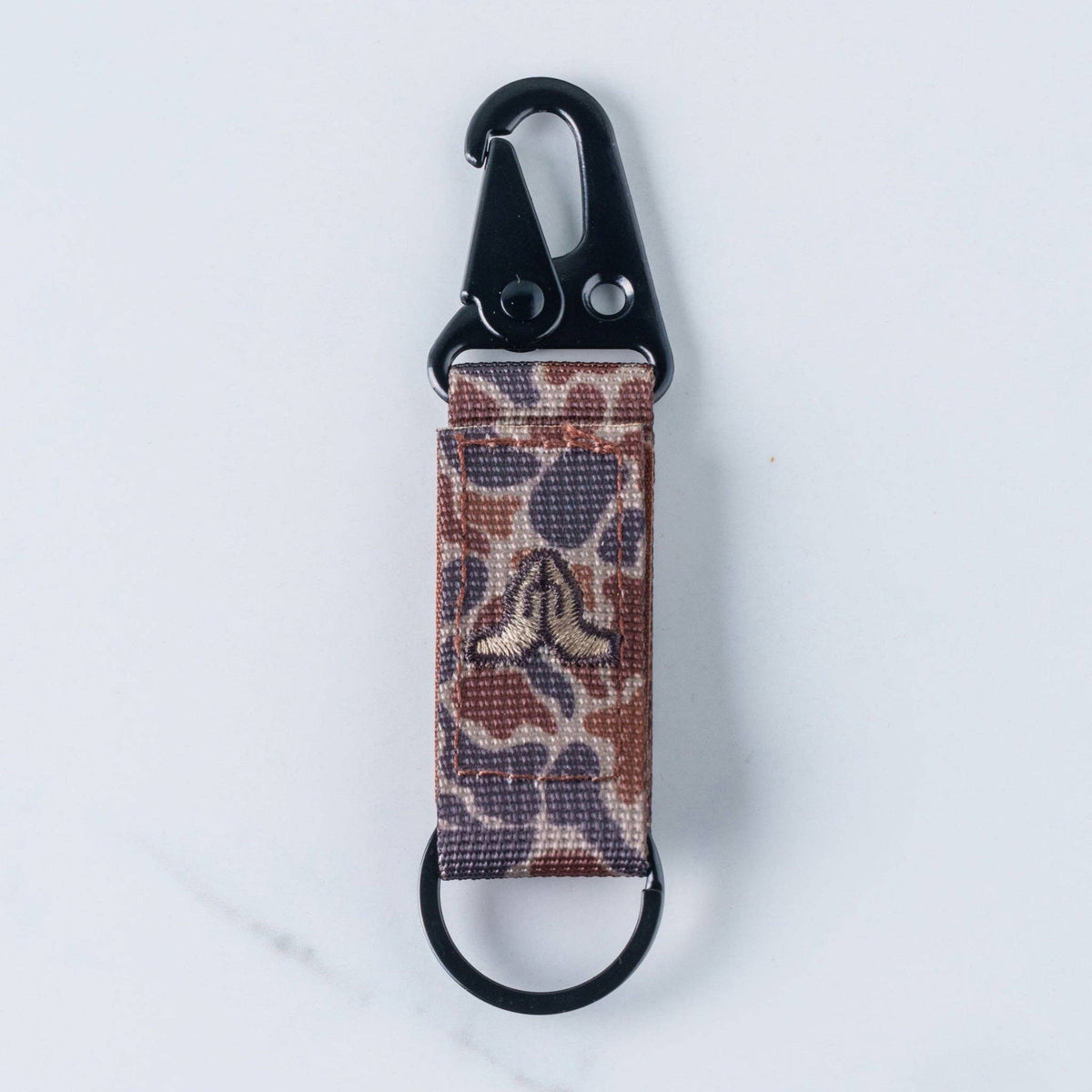 Tap To Pray® Tactical Carabiner Keychain: Moss Camo