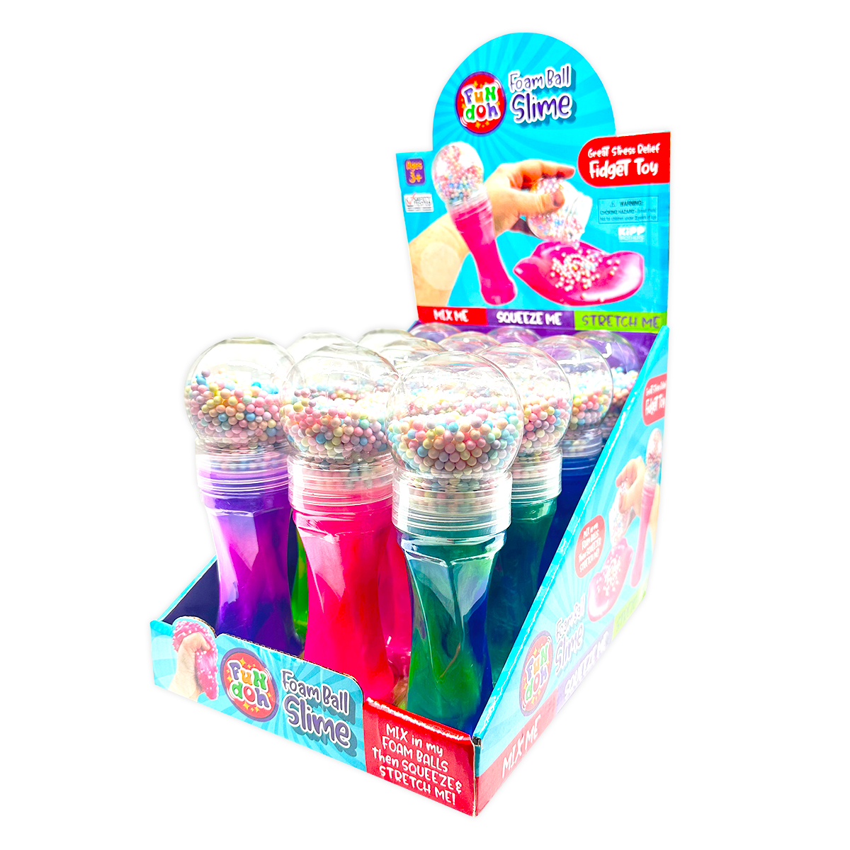 Fun Doh Fidget Foam Ball Crunchy Slime Sensory Toy
