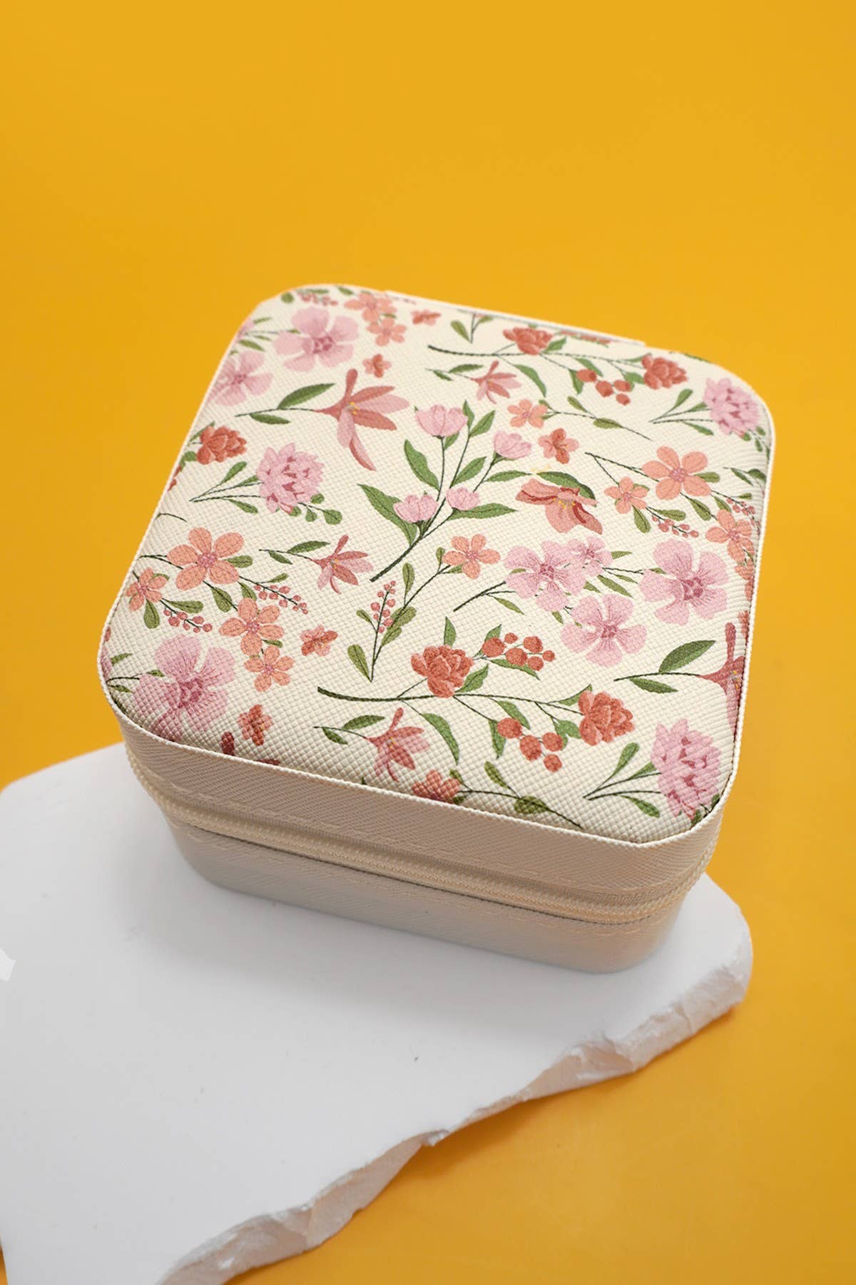DESIGNED JEWELRY ORGANIZER TRAVEL BOX CASE |BOW FUCHSIA