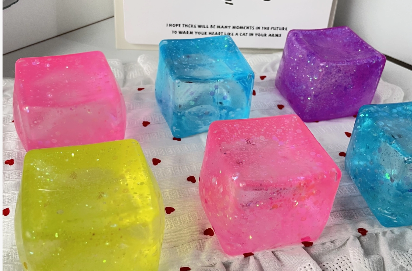 Squishy Nice Cube: Glitter