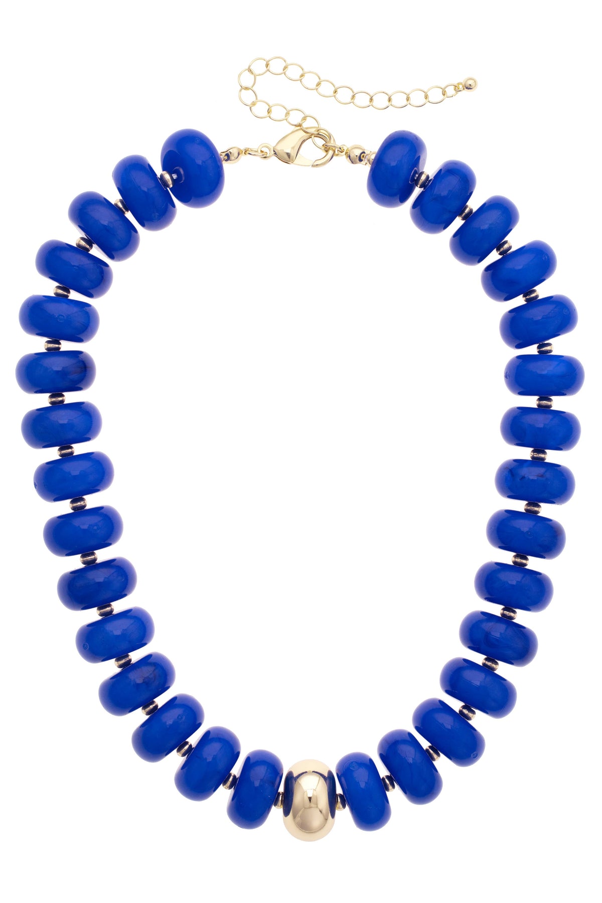 San Sebastian Beaded Resin Necklace: Light Blue