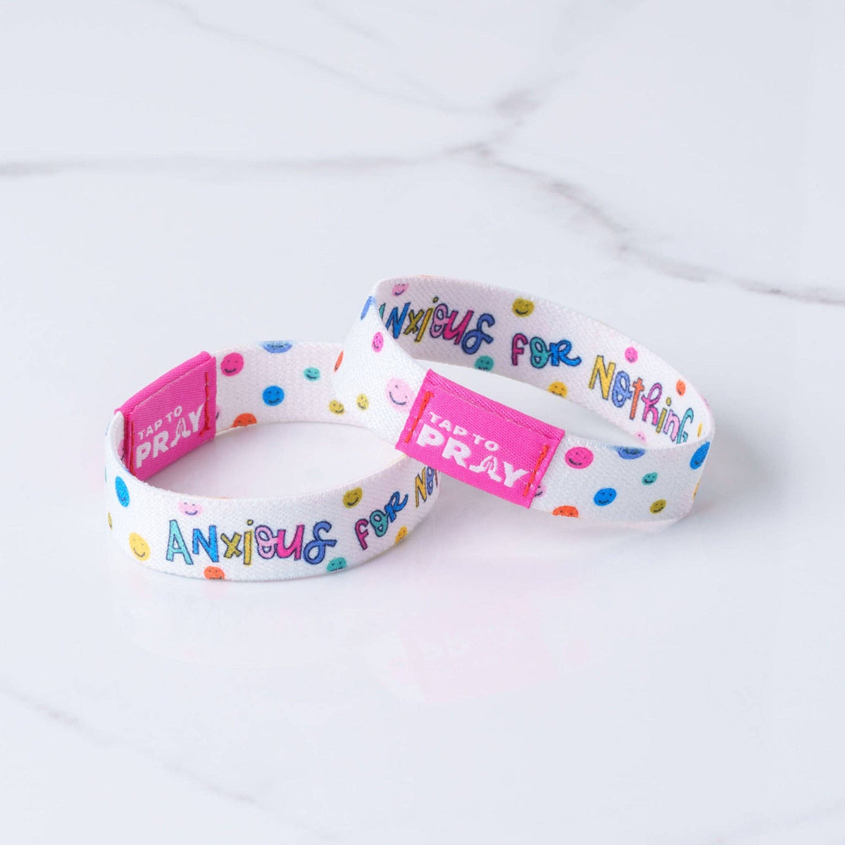 Tap To Pray® Kingfolk Series Wristband – Anxious For Nothing: Medium
