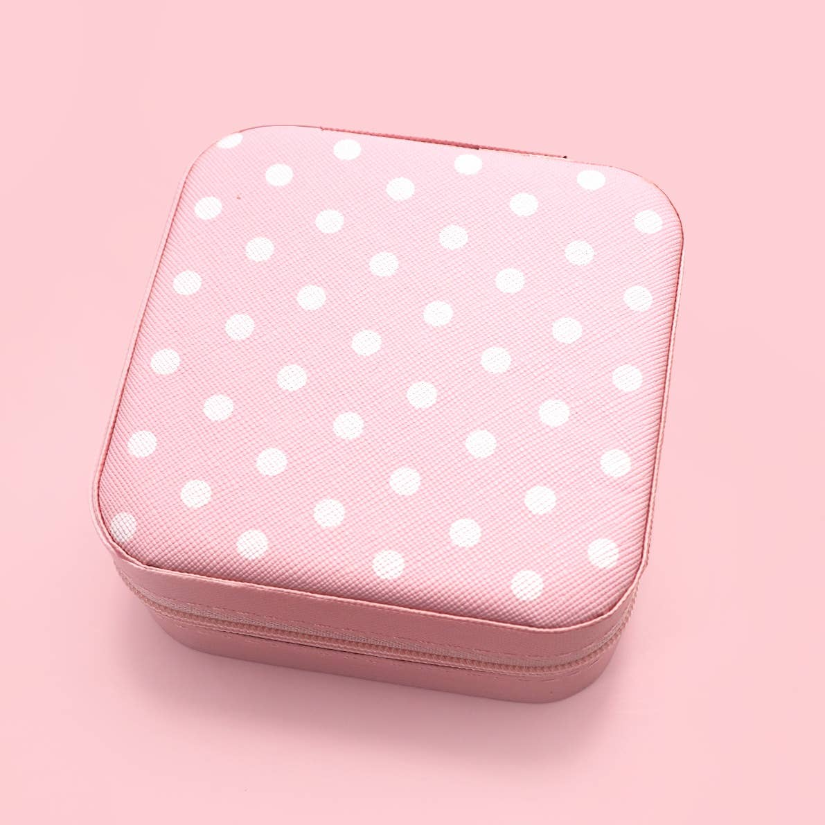 DESIGNED JEWELRY ORGANIZER TRAVEL BOX CASE |BOW LT PINK