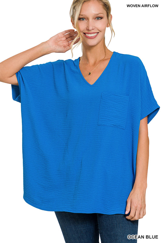 Flow With Me Top-Ocean Blue