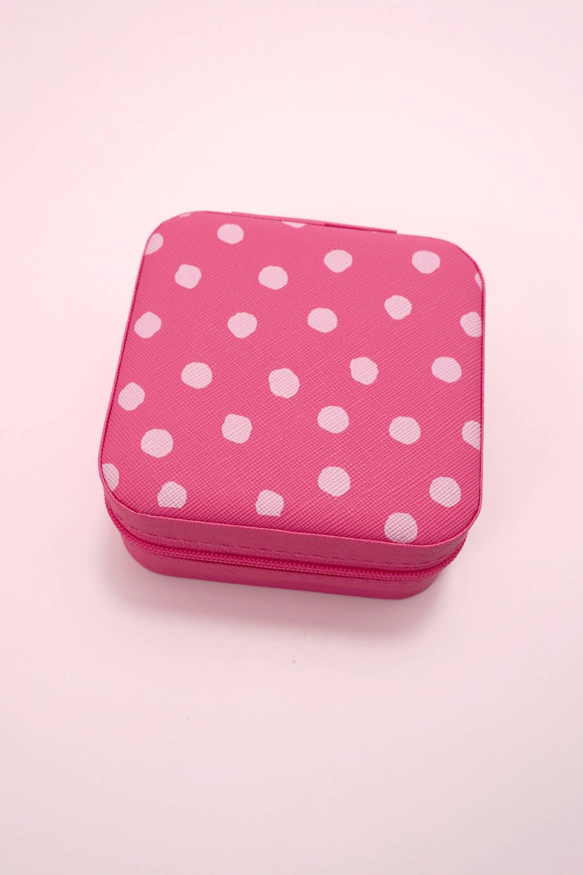 DESIGNED JEWELRY ORGANIZER TRAVEL BOX CASE |BOW FUCHSIA