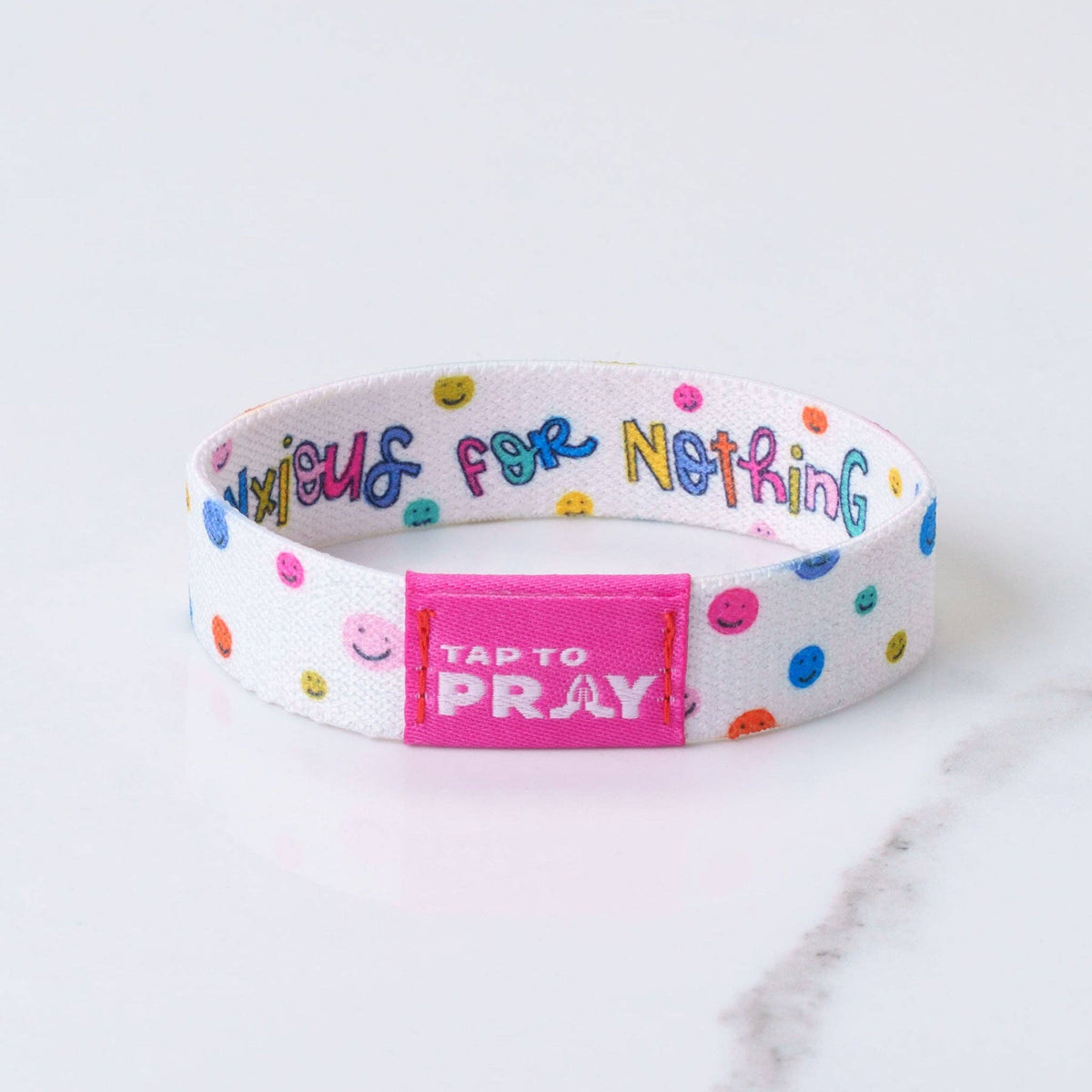Tap To Pray® Kingfolk Series Wristband – Anxious For Nothing: Medium