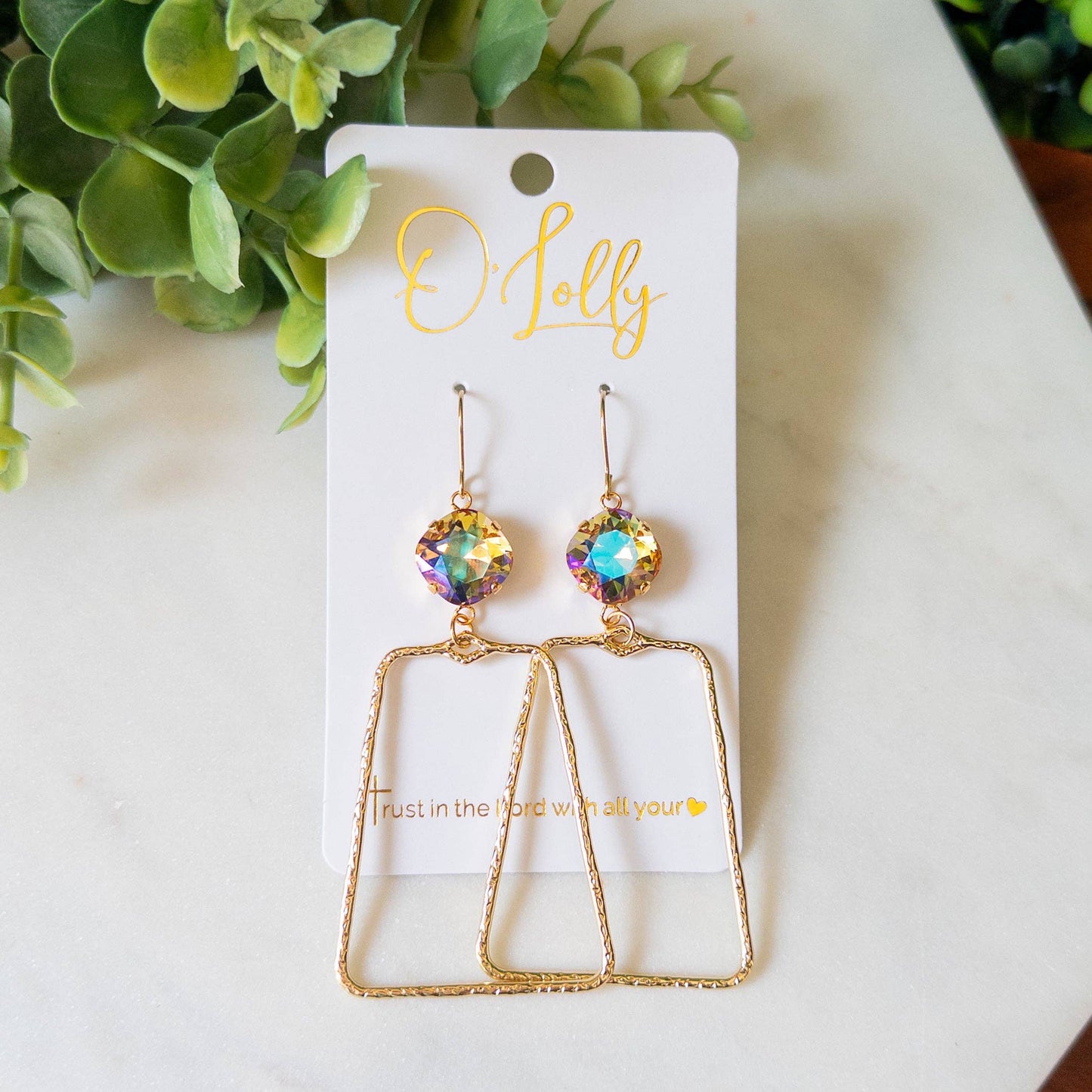Aurora Prism Geometric Statement Earri