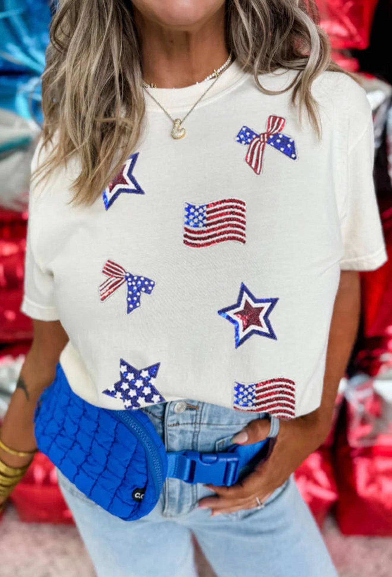Patriotic Sequin Tee