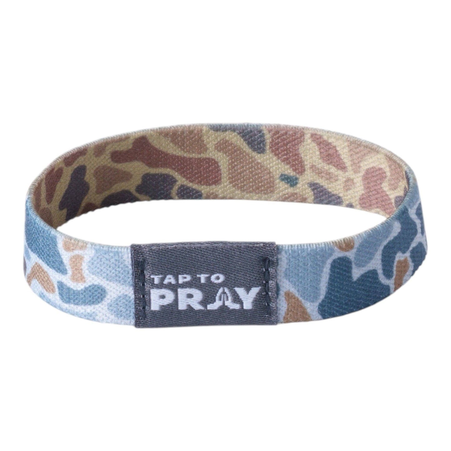 Tap To Pray® Wristband – River Rock Camo - Sahara and Copper: Medium