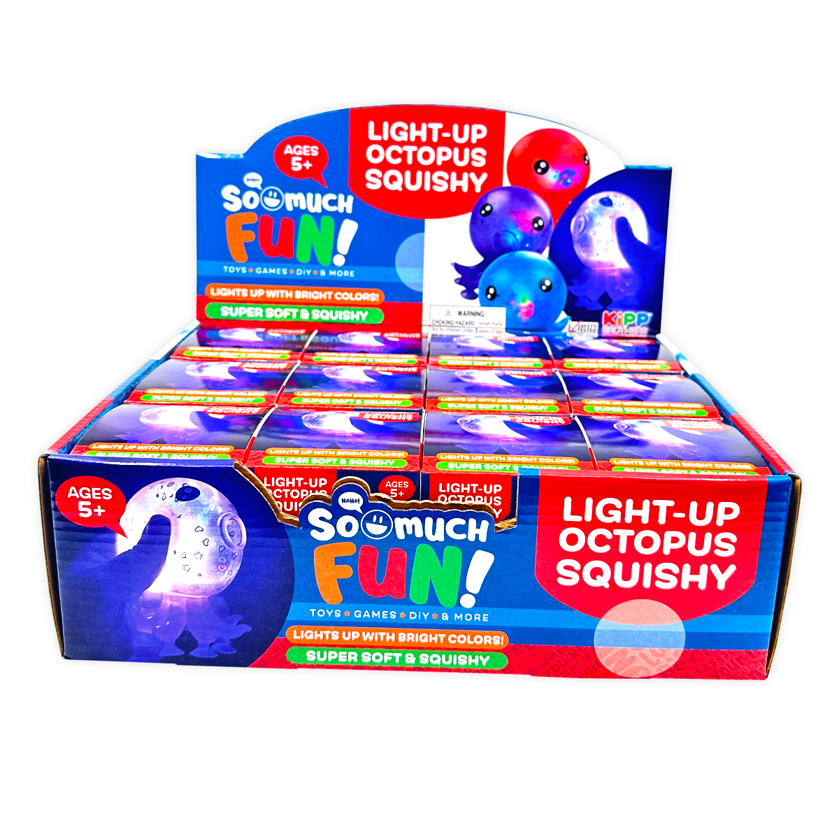 So Much Fun! Squishy Light Up Octopus Boxed Toy