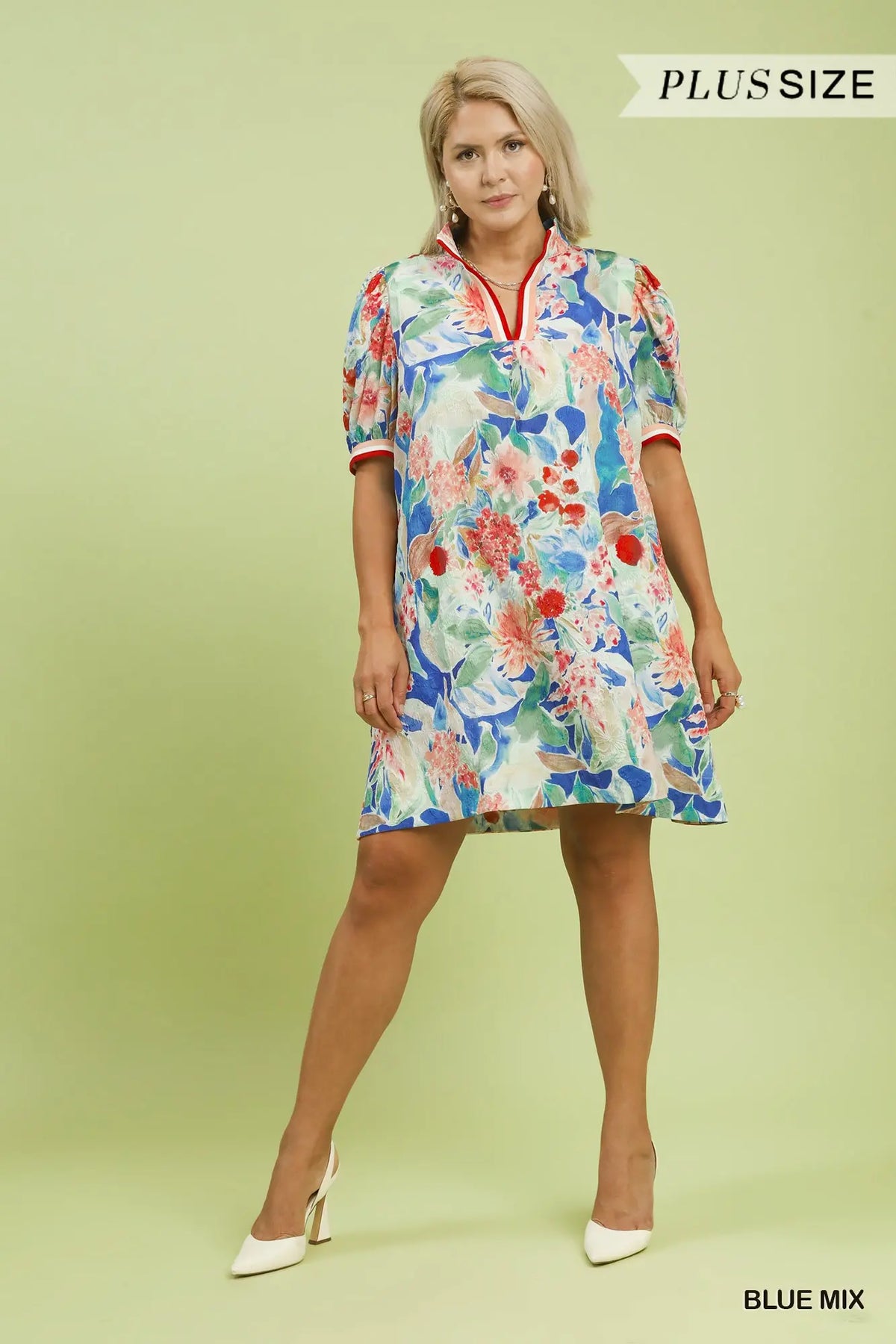 Blue Mix Floral Dress