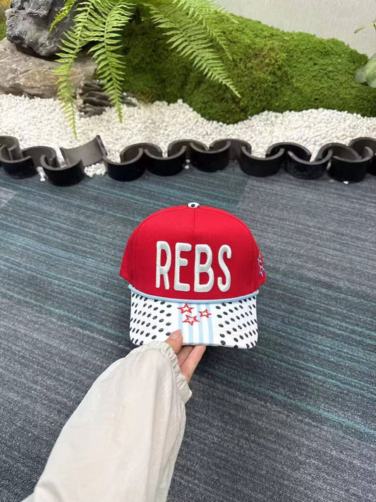 Collegiate 3D Embroidered Trucker Hats: Rebs