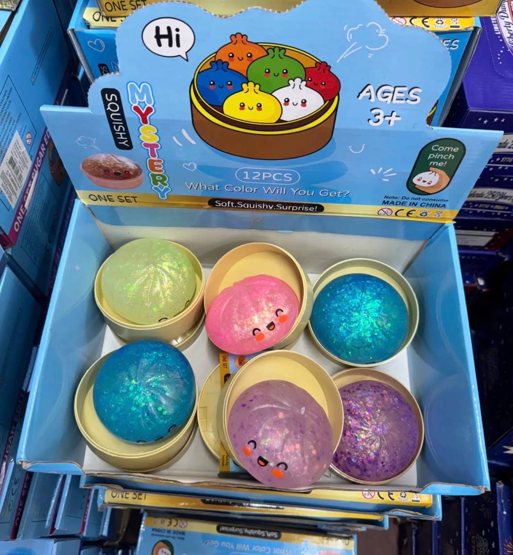 Squishy dumpling , glitter mix colors sugar GEL