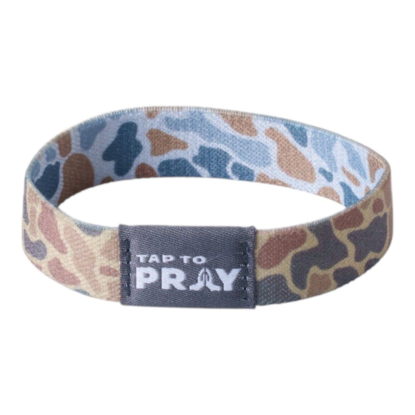 Tap To Pray® Wristband – River Rock Camo - Sahara and Copper: Medium