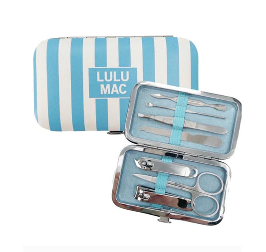 LM-Blue Stripe Manicure Set